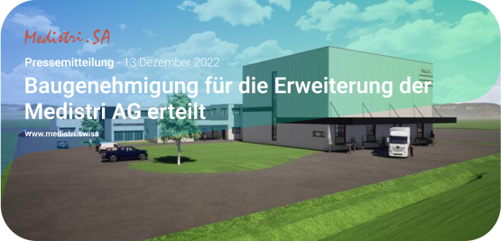 Baugenehmigung für die Erweiterung der Medistri AG erteilt